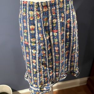 Vtg Unbranded Skirt With Colorful Children Pattern
